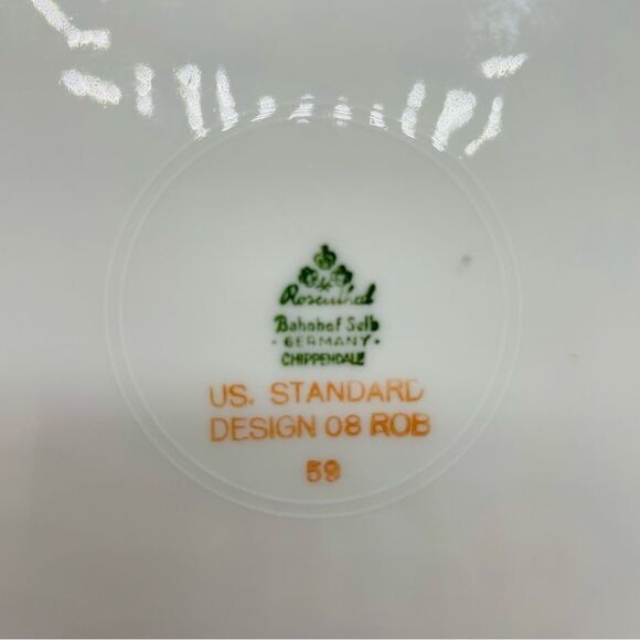 Set of 3 Vintage Rosenthal Chippendale Green Bloom Bread Plates - Picture 5 of 10